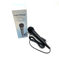 SAYTINAI Microphones Black Dynamic Wired Handheld Stage Singing Power Supply Single Directional 90Hz-11KHz Microphones