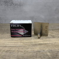 FDLJFS Metal Hooks Stainless Steel No Drill Hook Rust Resistant Strong Adhesion Easy Install