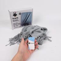 UGLY TIME Cashmere Scarf Gray Ultra Soft Winter Scarves for Men and Women Elegant Fashion Accessory