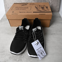 "D" Design Men's Black Breathable Sports Shoes Soft Sole Lightweight Casual Sneakers for Daily Wear