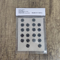 WMWQ Elegant Black Metal Button - 0.4 inch Round, Durable and Stylish