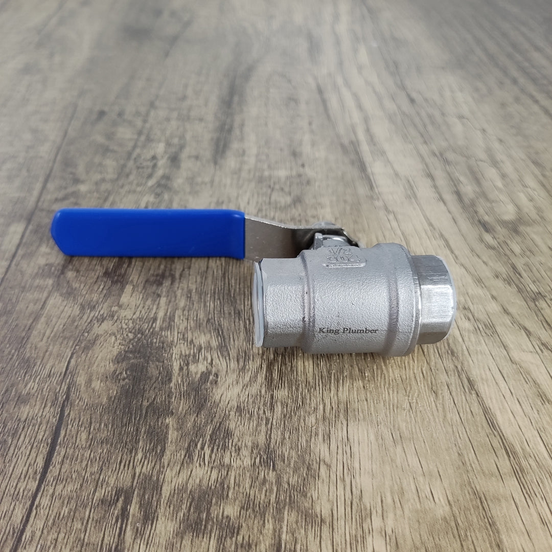 King Plumber High-Quality 304 Stainless Steel Water-pipe valves of metal - DN15, Blue and Silver