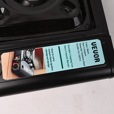 VEVOR Portable Camping Gas Stove Cassette Burner Compact Lightweight Automatic Ignition Stainless Steel for Outdoor Cooking