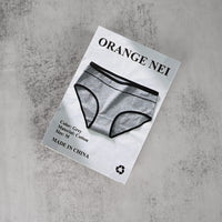 ORANGE NEI Women's Grey Cotton Underwear Soft Breathable Briefs for Everyday Comfort