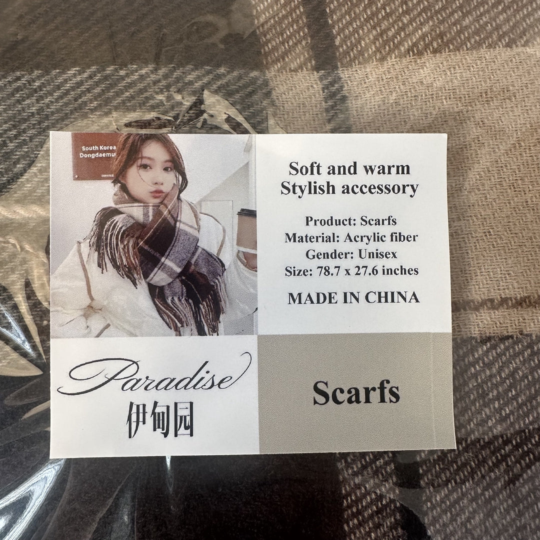 Paradise Scarfs Stylish Soft Winter Warm Scarf for Men and Women - Lightweight Shawl Wrap Pashmina