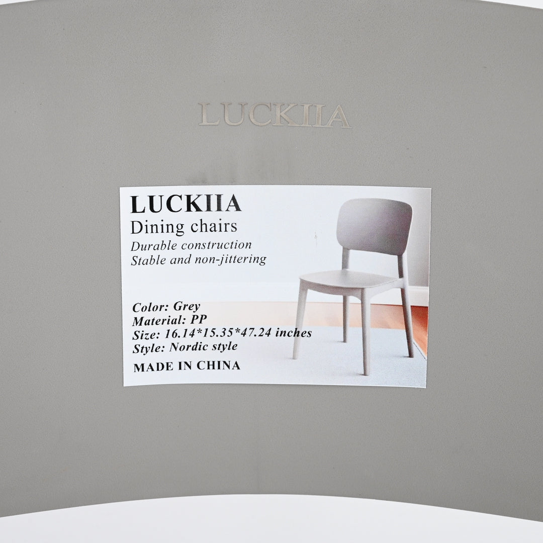 LUCKIIA Dining Chairs - Thickened Modern Kitchen Chairs with Backrest for Home & Commercial Use