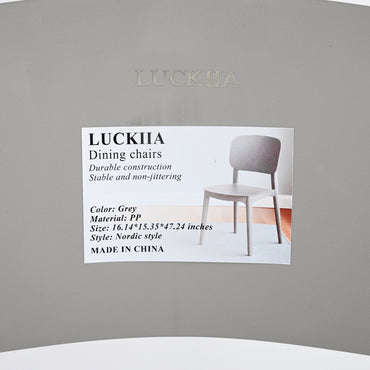 LUCKIIA Dining Chairs - Thickened Modern Kitchen Chairs with Backrest for Home & Commercial Use
