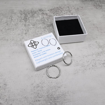 图形商标 Earrings Silver Elegant Hypoallergenic Tarnish Resistant Lightweight Comfortable for All Day Wear