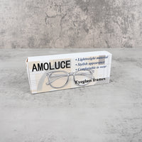 AMOLUCE Sleek Gray Eyeglass Frames Lightweight Comfortable for Men Women Daily Professional Wear