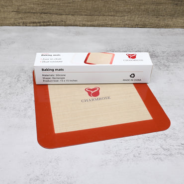 CHARMROSE Professional Baking Mats Non Stick Silicone Baking Mats Heat Resistant Kitchen Baking Sheet Mats Reusable Cookie Baking Mats