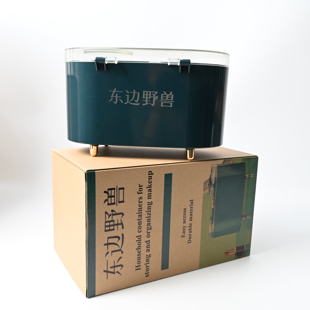Professional Household Containers for Storing and Organizing Makeup Modern Green Collection Vanity Organizer System