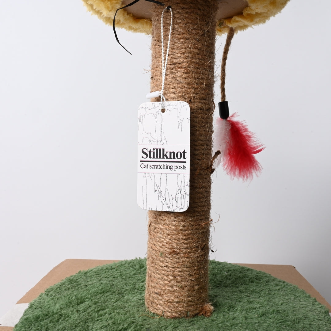 Stillknot Natural Sisal Cat Scratching Post Tower Furniture Cat Exercise Activity Center For Indoor Cats With Stable Base