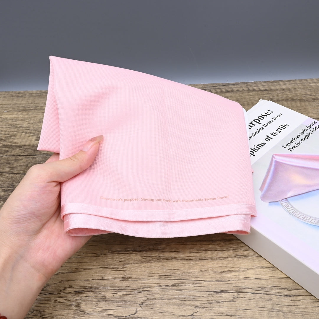 Deconovo's purpose: Saving our Earth with Sustainable Home Decor Luxury Table Napkins of Textile - Premium Satin Woven Cloth Napkins for Elegant Dining, Wedding, Restaurant & Home Decoration
