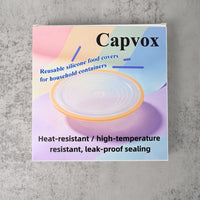 Capvox Reusable Silicone Food Covers for Household Containers Airtight Seal Stretchable Fit