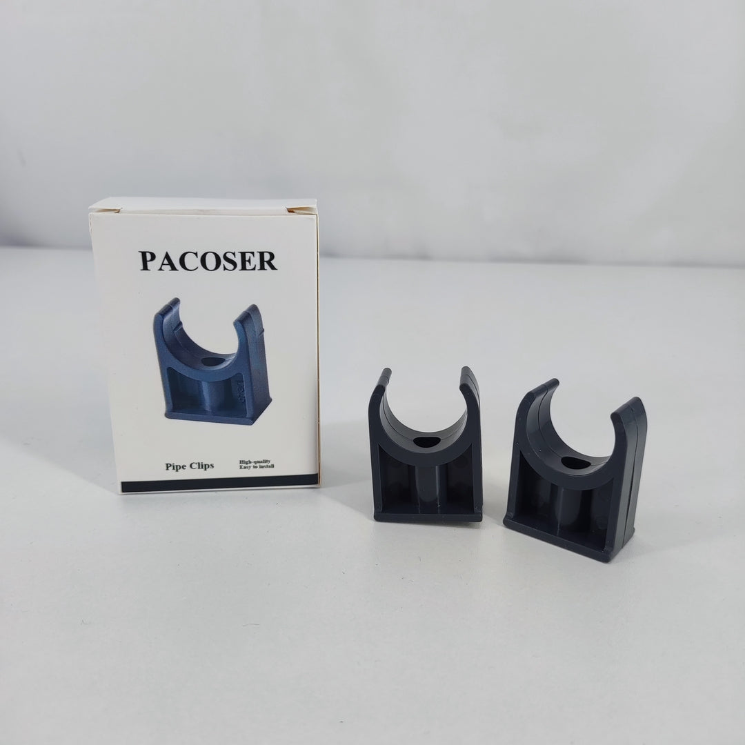 PACOSER Durable PVC Cable or Pipe Clips – 1 Inch Black Clips for Organized Setup