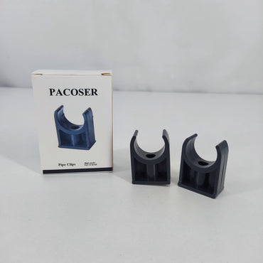 PACOSER Durable PVC Cable or Pipe Clips – 1 Inch Black Clips for Organized Setup