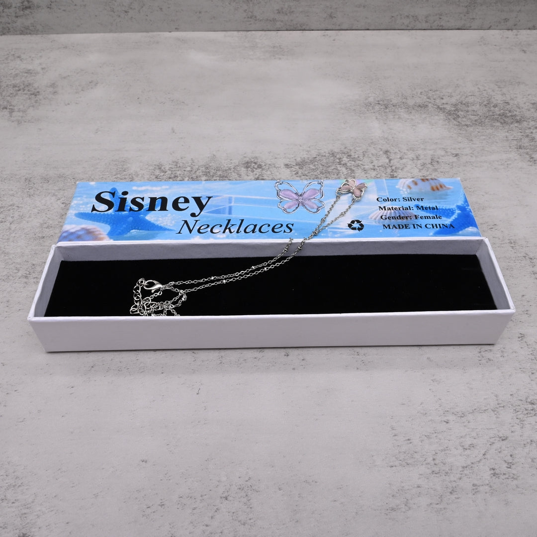 Sisney Elegant Cat's Eye Butterfly Necklaces - Mystical Gemstone Pendant Collection