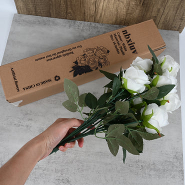 nbxiuv Lifelike Silk Artificial Flowers Bouquet No Maintenance Decorative Artificial Flowers for Home