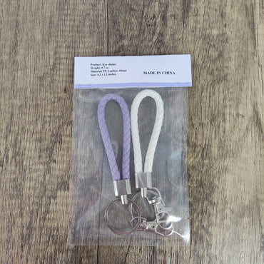 keymate Elegant Purple & White Key Chain - Lightweight & Durable