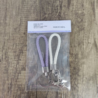 keymate Elegant Purple & White Key Chain - Lightweight & Durable