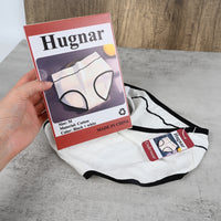 Hugnar Classic White Breathable Panties, Soft Everyday Women's Underwear