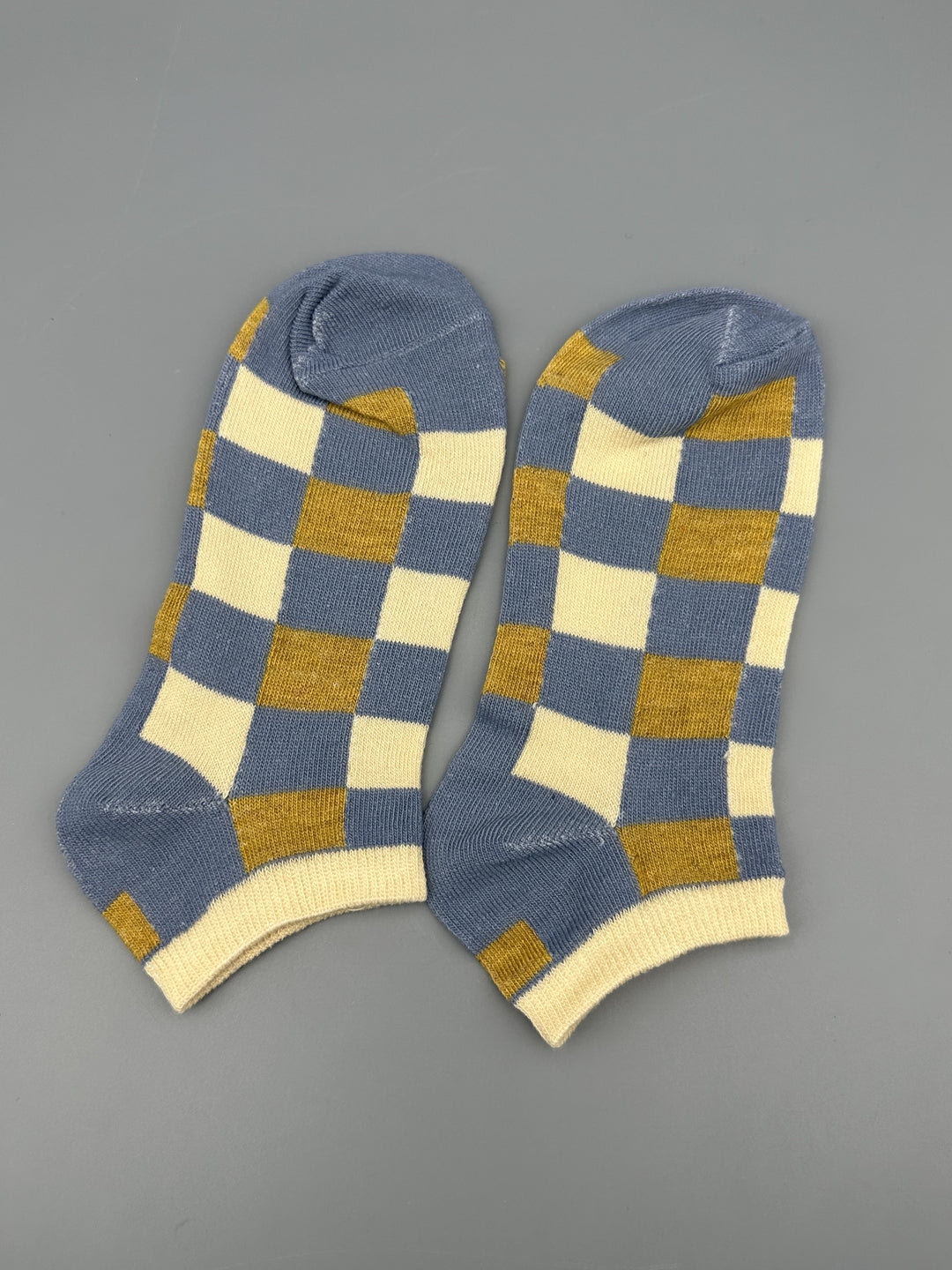 Pedalix Men's Classic Blue Plaid Blue Checkered Socks