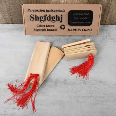Shgfdghj Percussion Instruments Bamboo Clapper Traditional Chinese Crisp