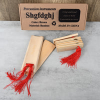 Shgfdghj Percussion Instruments Bamboo Clapper Traditional Chinese Crisp