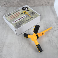 360-Degree Rotating Lawn Sprinkler Garden Watering System with Ground Spike & 3/4-Inch Connector