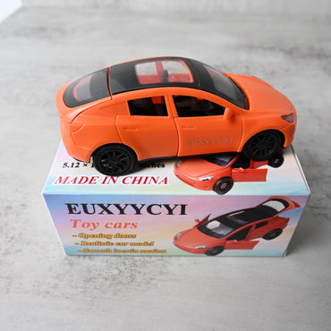 EUXYYCYI-28 Kids Inertia Toy Car with Openable Doors Model for Boys, Realistic Pull-Back Vehicle
