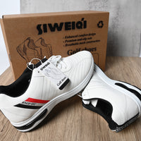 SIWEIQI Men's Breathable Golf Shoes Lightweight Athletic Sneakers with Slip-Resistant Sole