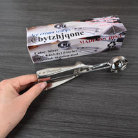 Cbytzhjqone Stainless Steel Ice Cream Scoop Medium Size Durable Scooper for Frozen Treats