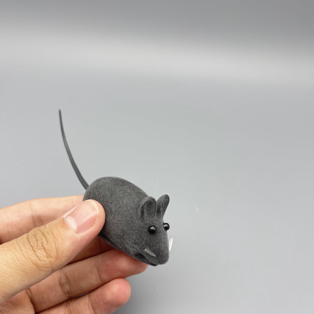 HIONIBEAR Cat Toy - Realistic Gray Mouse Squeaky Toy for Engaging Playtime and Natural Hunting Instincts