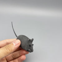HIONIBEAR Cat Toy - Realistic Gray Mouse Squeaky Toy for Engaging Playtime and Natural Hunting Instincts