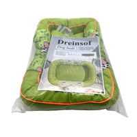 Dreinsof Dog beds Plush Comfort Anti Slip Bottom Universal Easy Clean Green 60×30×10 Centimeter Dog Beds