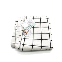 YTSIOQEH Table cloth of textile Grid Pattern Minimalist Design White With Black Lines Decorative Table Cloth