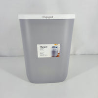 Elqoged Stylish Square Trash Can Gray Durable Plastic Design, Compact Size for Home and Office Use