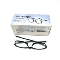 southcape Eyeglasses Black Resin Lens Memory Plastic Frame Fashion Lightweight Classic Stylish All Match Men Women Daily Wear Eyeglasses
