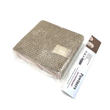 Pawtners Cat scratching pads Straight Plate AB Flute Corrugated Cardboard 21 * 21 * 4Cm Furniture Protector Cat Scratching Pads