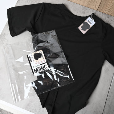 MRING Women's Classic Black T-Shirt Soft Breathable Essential Tee for Everyday Wear