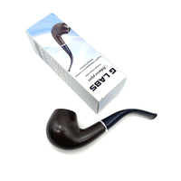 GLABS Tobacco pipes-Classic Wooden Smoking Pipe for Enthusiasts, Durable Briar Wood Design with Smooth Finish, Elegant Gift Idea for Pipe Smokers, Traditional Style