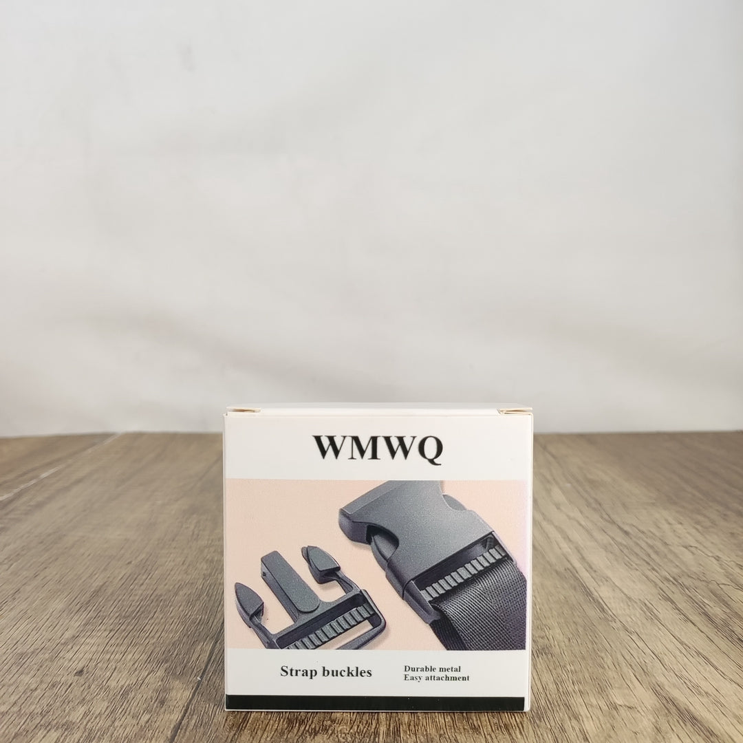 WMWQ Durable Black Plastic Buckles for Straps - Versatile & Lightweight Design