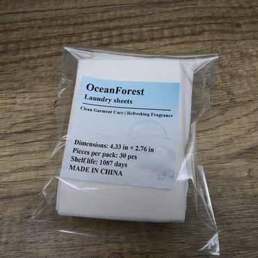 OceanForest Laundry Sheets Eco Friendly Laundry Detergent Sheets Mess Free Powerful Stain Odor Removal