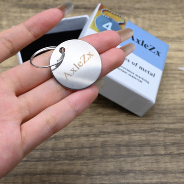 AxleZx Professional Stainless Steel Numberplates of Metal Custom Engraved ID Tags