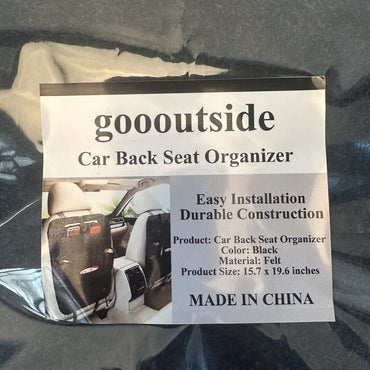 goooutside Car Back Seat Organizer - High-Quality Storage Solution for Maximizing Vehicle Interior Space