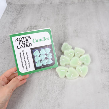 NOTES FOR LATER Heart-Shaped Confession Candles Green Romantic Candle for Gift & Evening Ambiance
