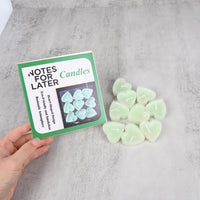 NOTES FOR LATER Heart-Shaped Confession Candles Green Romantic Candle for Gift & Evening Ambiance