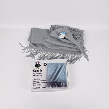 UGLY TIME Cashmere Scarf Gray Ultra Soft Winter Scarves for Men and Women Elegant Fashion Accessory