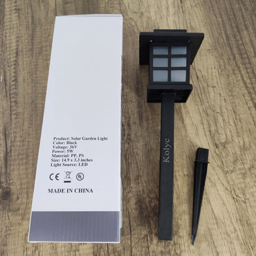 Kolyc Solar Garden Light - Stylish Black Finish with Soothing Blue LED Light