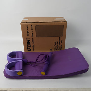 UEUFiT Yoga Mats Purple Non Slip High Quality Durable Portable for Yoga Pilates and Floor Exercise